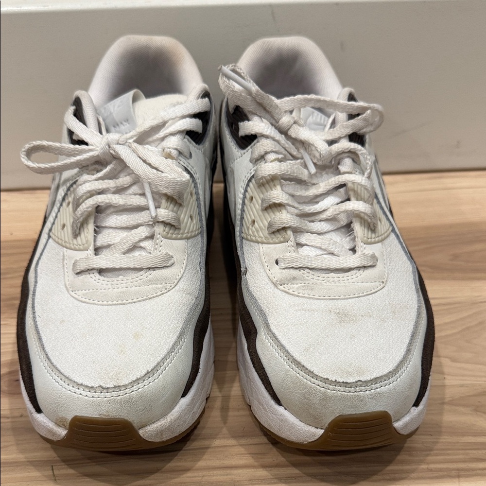 Nike White and Brown Athletic Shoes